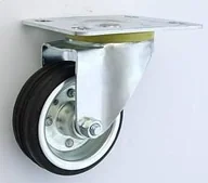 Kółka i bloczki - Zabi Koło metalowo-gumowe w obudowie skrętnej fi 80 - miniaturka - grafika 1