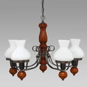 Lampy sufitowe - Prezent ŻYRANDOL klasyczny Lampa naftowa OPRAWA wisząca VICTORIA 25006 wiśnia IP20 - miniaturka - grafika 1