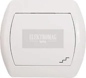 Wyłączniki światła i elektryczne - Karlik Trend Biały WŁącznik schodowy WP-3 - miniaturka - grafika 1