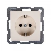 Gniazdka elektryczne - Hager Polo Berker/B.Kwadrat Gniazdo Schuko 16A IP20 kremowe połysk S.1 47438982 0001-00000-43618 [4350661] - miniaturka - grafika 1