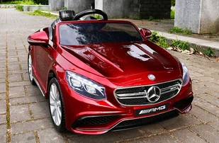 Import SUPER-TOYS MERCEDES S63 AMG CZERWONY - Pojazdy elektryczne dla dzieci - miniaturka - grafika 2