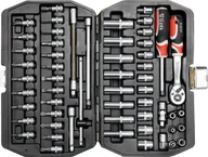 Zestawy narzędziowe - Yato Zestaw narzędziowy 1/4,kpl. 56 szt, xs YT-1450 - miniaturka - grafika 1