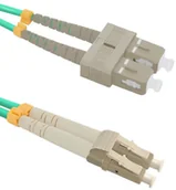 Patchcordy - Qoltec Patchcord Światłowodowy LC/UPC-SC/UPC MM 50/125 OM4 1m 54348 - miniaturka - grafika 1