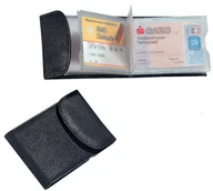 Wizytowniki - ALASSIO Wizytownik , skórzany, na 20 wizytówek, czarny A42002 - miniaturka - grafika 1