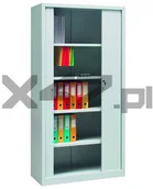 Szafy biurowe - Malow Szafa na akta SBM 208 M - z drzwiami żaluzjowymi - miniaturka - grafika 1