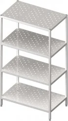 Stalgast Regał magazynowy,półki perforowane 800x600x1800 skręcany 981866080 - Meble gastronomiczne - miniaturka - grafika 2