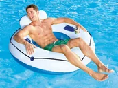 Materace dmuchane i koła do pływania - Bestway Duże dmuchane Koło z oparciem o średnicy 119 cm 43108 - miniaturka - grafika 1