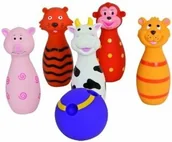 Zabawki i gry sportowe - Ludi Kręgle Gumowe Zwierzęta 3455 - miniaturka - grafika 1