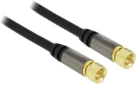 Kable - Delock Kabel Anteny SAT 88920 [1x złącze męskie F 1x złącze męskie F] 85 dB 3 m pozłacane styki czarny - miniaturka - grafika 1