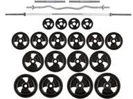 Pozostały sprzęt siłowy - Marbo Zestaw gryfów i obciążeń gumowanych 112 kg - miniaturka - grafika 1
