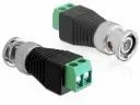 Adaptery i przejściówki - Delock Adapter BNC męski/Terminal Block 2pin 65323 - miniaturka - grafika 1