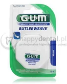Nici dentystyczne - Sunstar GUM Butlerweave Floss 55m (1155) - płaska nić dentystyczna, woskowana - miniaturka - grafika 1