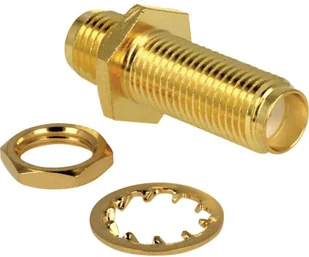 Delock Antena WiFi Przejściówka adapter [1x Złącze żeńskie SMA 1x Złącze żeńskie SMA] 0 m złoty - Kable - miniaturka - grafika 2