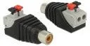 Adaptery i przejściówki - Delock Adapter Terminalblock 2pin / RCA 65565 - miniaturka - grafika 1