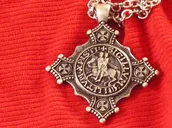 Repliki - akcesoria - WŁOCHY HISTORYCZNY WISIOR Z TEMPLARIUSZAMI - miniaturka - grafika 1
