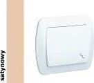 Wyłączniki światła i elektryczne - Kontakt Simon Wyłącznik ścienny Akord schodowy AW6/29 satynowy - miniaturka - grafika 1