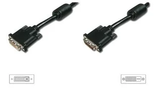 Assmann Kabel DVI-D 24+1 /M wtyk - DVI-D 24+1 /Ż gniazdo5 m czarny AK-3202 (AK-320200-050-S) - Kable komputerowe i do monitorów - miniaturka - grafika 3