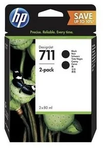 HP 711 2-pack 80-ml Black DesignJet Ink Cartridges P2V31A - Tusze oryginalne - miniaturka - grafika 3