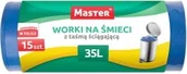 Worki na śmieci - Master IKA POLSKA Worki na śmieci Z TAŚMĄ 35l dwuwarstwowe niebieskie 15 sztuk I (IK049) - miniaturka - grafika 1