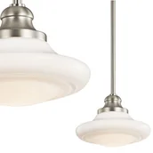 Lampy sufitowe - Elstead Lighting LAMPA wisząca KL/KELLER/S NI KICHLER metalowa OPRAWA Zwis nikiel szczotk - miniaturka - grafika 1