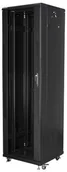 Szafy rack - Lanberg Szafa Szafa INSTALACYJNA STOJĄCA 19"" 42U 600X600 CZARNA FLAT PACK (FF01-6642-12B) - miniaturka - grafika 1