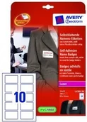 Identyfikatory - Avery Zweckform Identyfikator samoprzylepny imienny białe 80 x 50 mm - miniaturka - grafika 1
