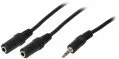 Kable - Logilink Kabel 1x 3,5 mm wtyk - 2x 3,5mm gniazdo CA1046 - miniaturka - grafika 1