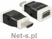 Delock Adapter HDMI-A (M) -> VGA(F) z funkcją audio 65586 - Adaptery i przejściówki - miniaturka - grafika 3