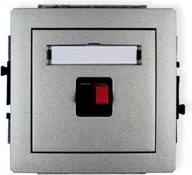 Gniazdka elektryczne - Karlik Gniazdo głośnikowe Pojedyncze 2,5 mm 7DGG-1 srebrny metalik - miniaturka - grafika 1