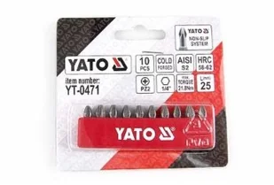 YATO Końcówki wkrętakowe pz2x25 mm, kpl. 10 szt. YT-0471 - Bity - miniaturka - grafika 4
