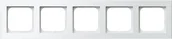 Klawisze i ramki - Ospel Ramka do gniazdek, pięciokrotna SONATA R-5R/00, biała - miniaturka - grafika 1