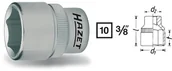Klucze i nasadki - Hazet Nasadka 3/8 10 mm) 880-19 zewnętrzny sześciokąt 19 mm Długość netto 31.5 mm - miniaturka - grafika 1