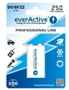 EverActive Akumulator Silver Line 6F22/9V ready to use 250 mAh 1 szt (EVHRL22-250) - Ładowarki i akumulatory - miniaturka - grafika 4