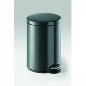 Kosze na śmieci - Durable Kosz Na śmieci z Pedałem 12l Metalowy Okrągły Antracytowy - miniaturka - grafika 1