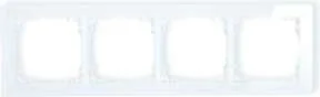 Karlik Ramka 4-krotna efekt szkła biała/biały 0-0-DRS-4 - Klawisze i ramki - miniaturka - grafika 2