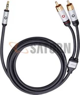 Kable - Oehlbach Kabel Jack 3,5 mm - 2 x RCA Czarny 1.5m J-35 - R 150 60002 - miniaturka - grafika 1