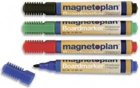 MAGNETOPLAN MARKERY SUCHOŚCIERALNE ZESTAW 4 szt NIEBIESKI 1228103 - Markery do tablic - miniaturka - grafika 3