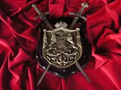 Repliki - broń - Hiszpania RYCERSKA HERBOWA PANOLIA DWA MIECZE - miniaturka - grafika 1