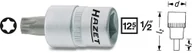 Klucze i nasadki - Hazet Gniazdo wkładki do bitów 1/2" 12.5 mm) 992-T55 TORX Długość netto 56 mm T 55 - miniaturka - grafika 1