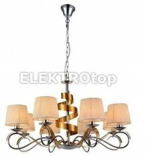Candellux DENIS Lampa wisząca Żyrandol Chrom/złoty 8x40W E14 38-23469 - Lampy sufitowe - miniaturka - grafika 2