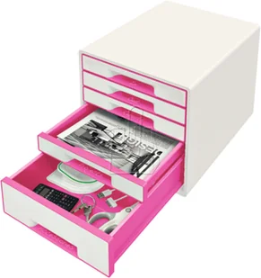 Leitz Pojemnik WOW dwukolorowy z 5 szufladami ziel.-biały 52141064 - Pudła i kartony archiwizacyjne - miniaturka - grafika 8