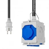 Rozdzielnie elektryczne - Doktorvolt Rozdzielnica wisząca Gniazda wiszące mDV 3x230V kabel łańcuszek 1,5m wtyczka 2657 0000001870 - miniaturka - grafika 1