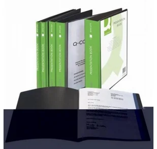 Q-Connect Teczka ofertowa z kieszenią opisową, PP, A4, 10 koszulek, czarna KF012 - Teczki i skoroszyty - miniaturka - grafika 3