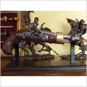 Repliki - broń - Hiszpania FRANCUSKI KAWALERYJSKI Pistolet skałkowy XIX - miniaturka - grafika 1