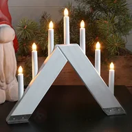 Oświetlenie świąteczne - Best Season Świecznik VIKING o nowoczesnym designie, biały - miniaturka - grafika 1