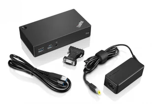 Lenovo ThinkPad USB 3.0 Pro Dock Black 40A70045EU - Stacje dokujące i replikatory portów - miniaturka - grafika 2