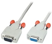 Kable - LINDY Lindy RS232 kabel przedłużający 9 POL. Wtyczka Sub-D i 9 pol. Sprzęgło Sub-D  1: 1 10 m biały 31522 - miniaturka - grafika 1