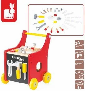 Janod Wózek warsztat magnetyczny z narzędziami Bricolo, - stolik warsztatowy, wa - Mały majsterkowicz - miniaturka - grafika 9