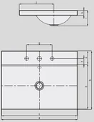 Umywalki - Kaldewei Silenio 3041 90x46x4 904006303001 - miniaturka - grafika 1