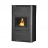 Kominki wolnostojące - HS Flamingo Aquaflam z wymiennikiem wodnym 25 kW czarny, regulacja manual - miniaturka - grafika 1